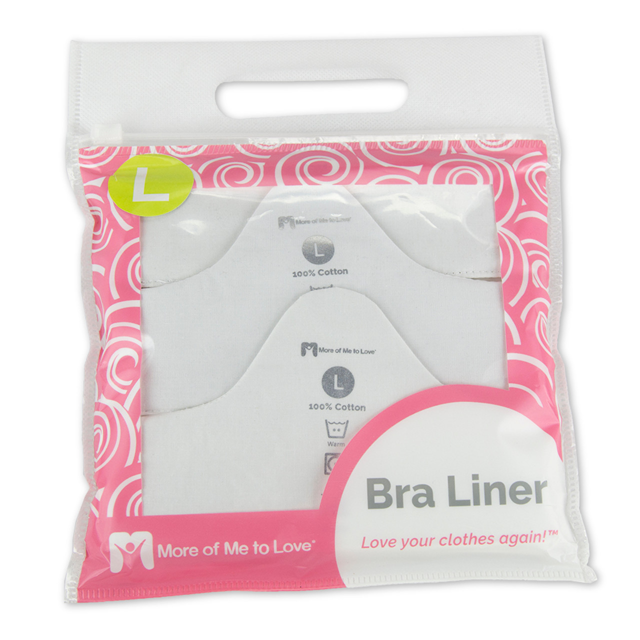  More of Me to Love 100% Cotton Bra Liner 9Pack: Black - Large :  Clothing, Shoes & Jewelry