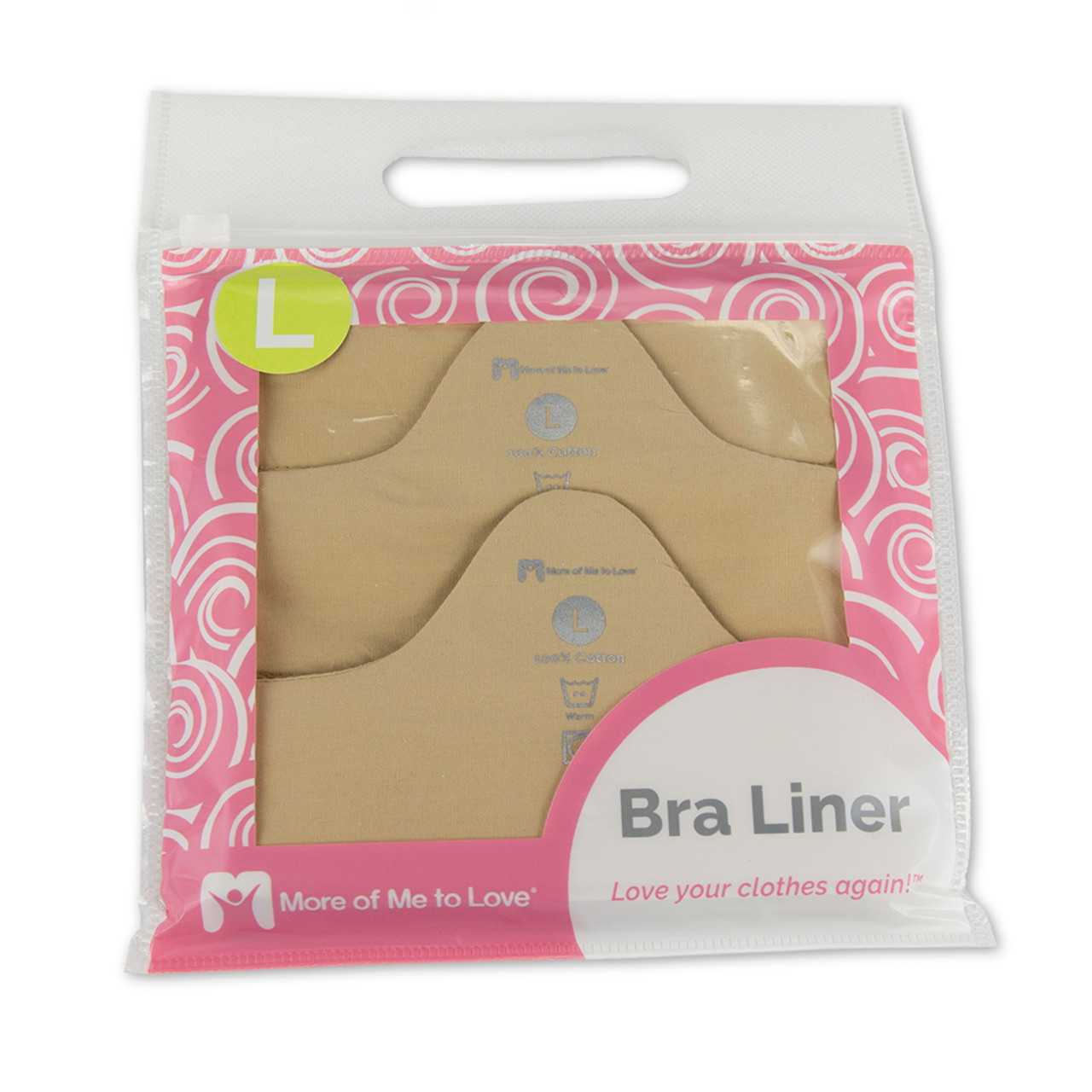 More of Me to Love Feel Fresh Bamboo & Cotton Bra Liner (3-Pack