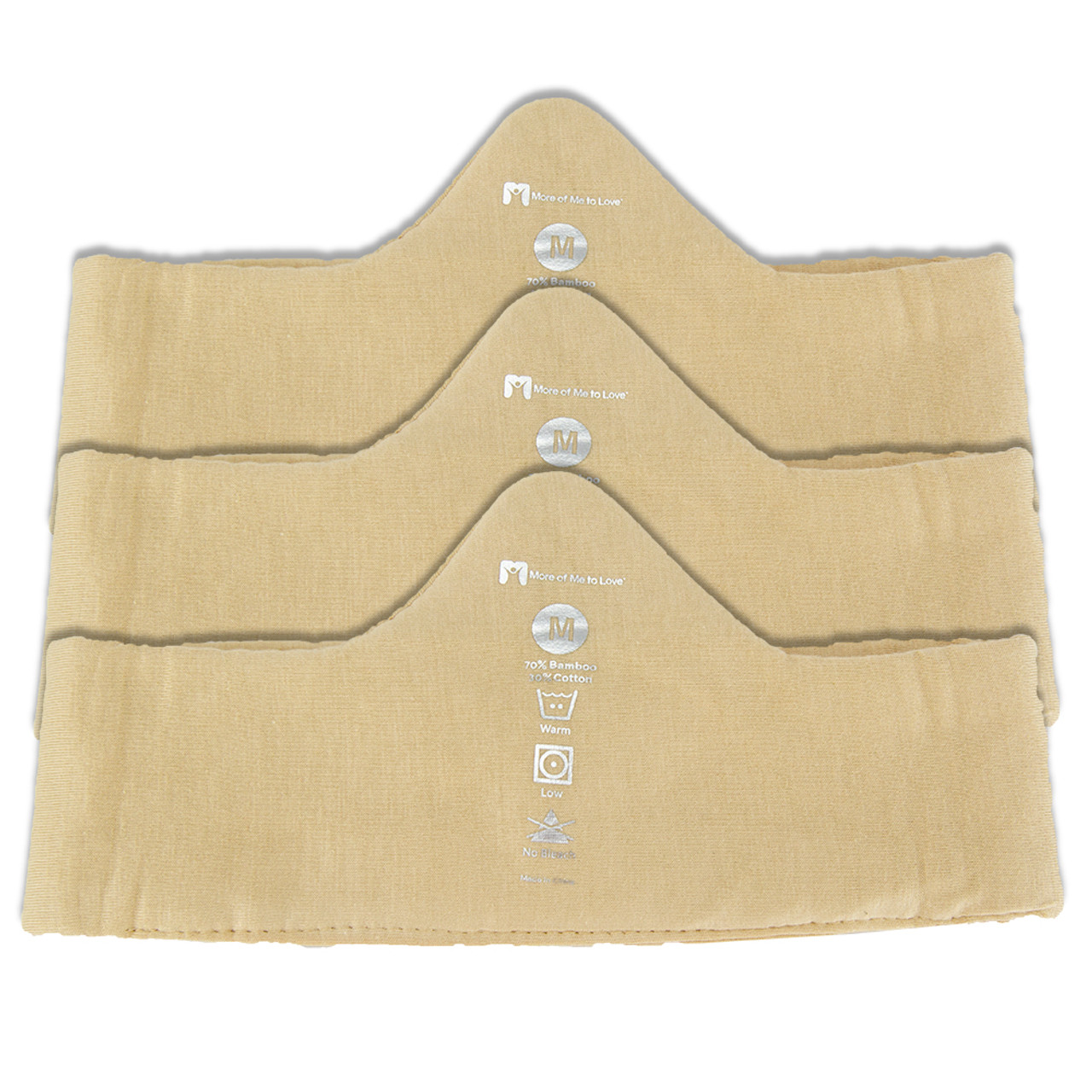 Ultra Soft Bamboo/Cotton Bra Liner (3-Pack, S) - Ideal for Sensitive Skin