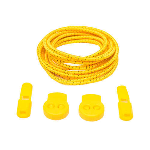 Yellow Stretch Elastic Shoelaces with Tension Lock
