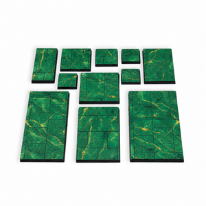 Green Marble Instabases (Square) | Pre-Painted Scenic Bases