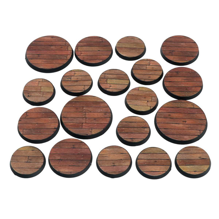 Tavern Floor Instabases (Round) | Pre-Painted Scenic Bases