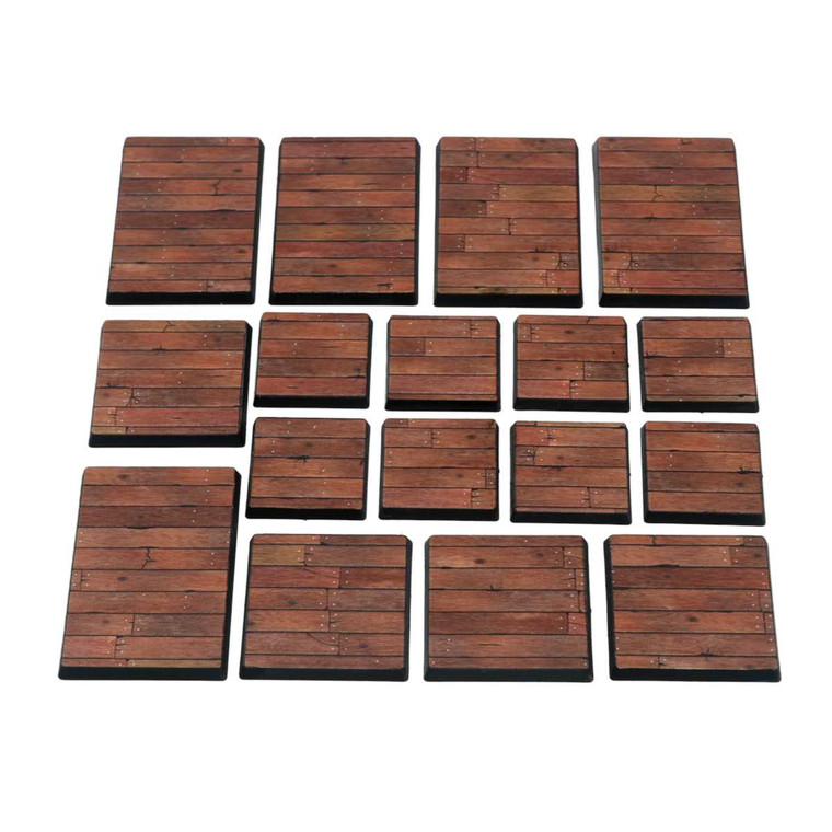 Pre-Painted Scenic Bases for Miniatures (Square) | Tavern Floor Instabases