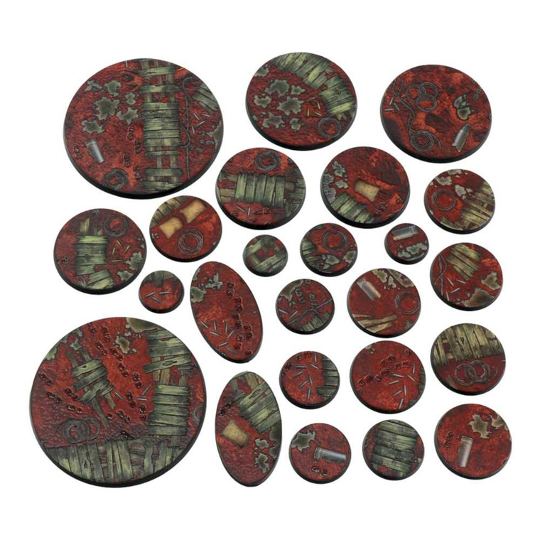 Pre-Painted Scenic Bases for Miniatures (Round) | Battlefields: Iron Trenches Instabases