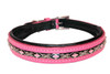 Dog Collar Medium Madison Pink in Hot Pink Leather Design