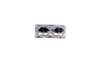 Stock Pin Ice Sapphire Clear Rectangle Design
