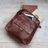 Bobbi Leather Backpack, Distressed Brown