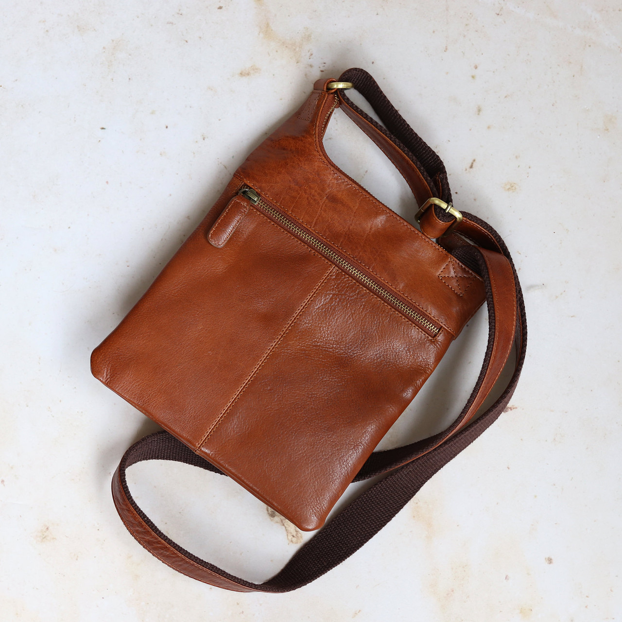 Tilly Leather Crossbody Bag, Tan