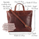 Pippa Leather Crossbody Bag, Brown