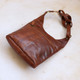 Keri Leather Crossbody Bag with Pocket, Tan