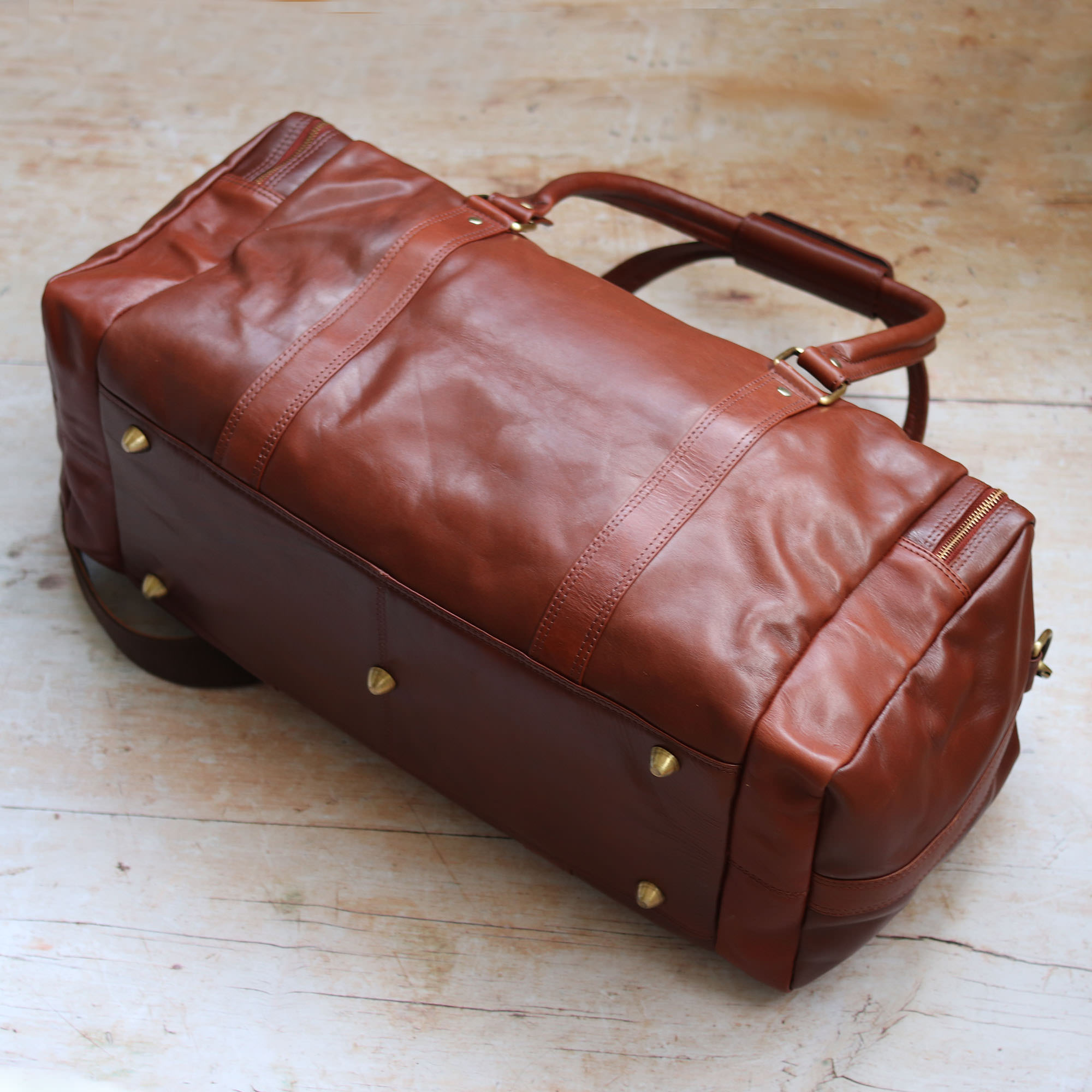 Large Leather 19 Inch Luggage Duffel Weekender Travel Overnight