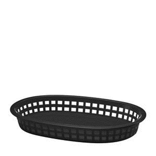 Chicago Platter Basket Oval Black 10 1/2" x 7" x 1 1/2"