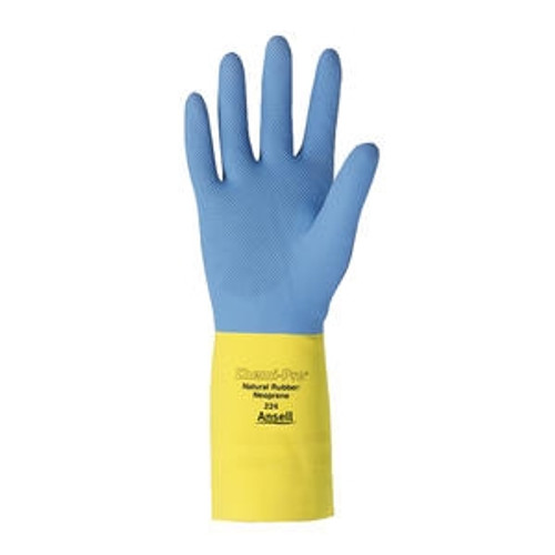 Neoprene Glove Latex Blue/Yellow Small