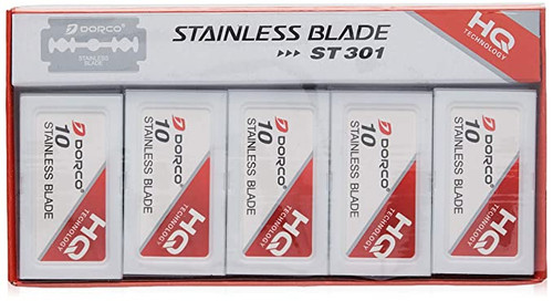 Dorco Stainless Steel Blades w/ Dispenser - Red