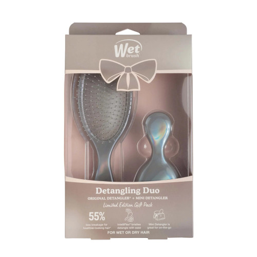 Wet Brush Holiday Iridescence Regular/Mini Duo Brush Set - Chrome