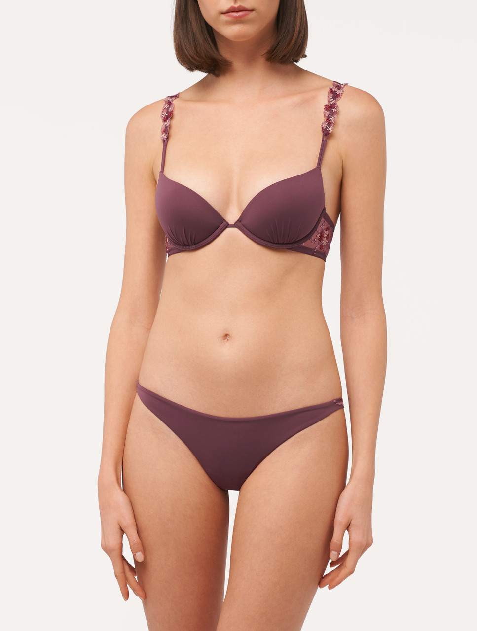 Burgundy push up bra Clearance