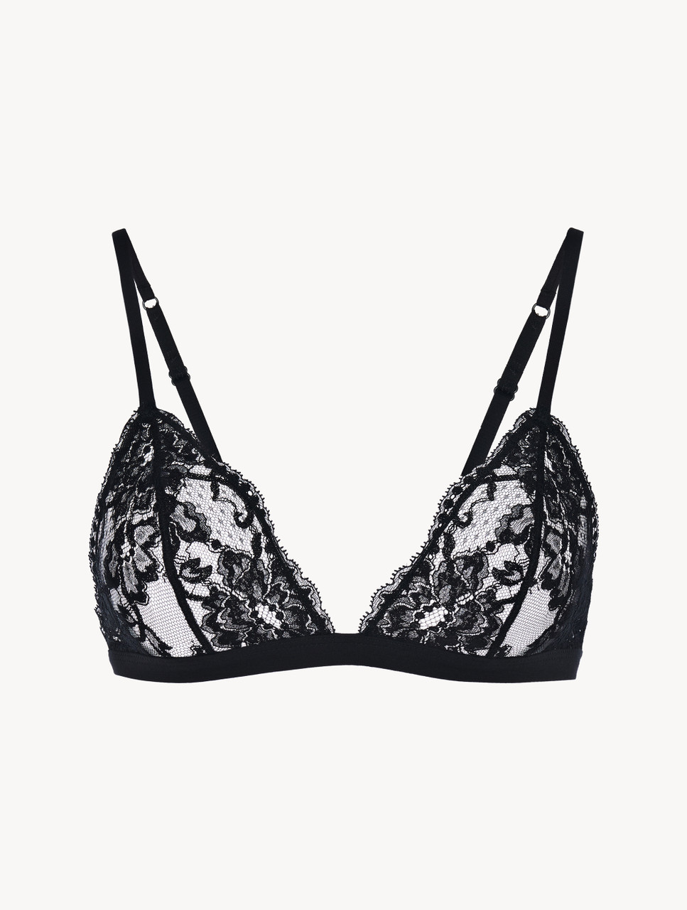 【関税込み】La Perla ブラック 三角ブラ Luxury Lace Triangle Bra in Black | La Perla