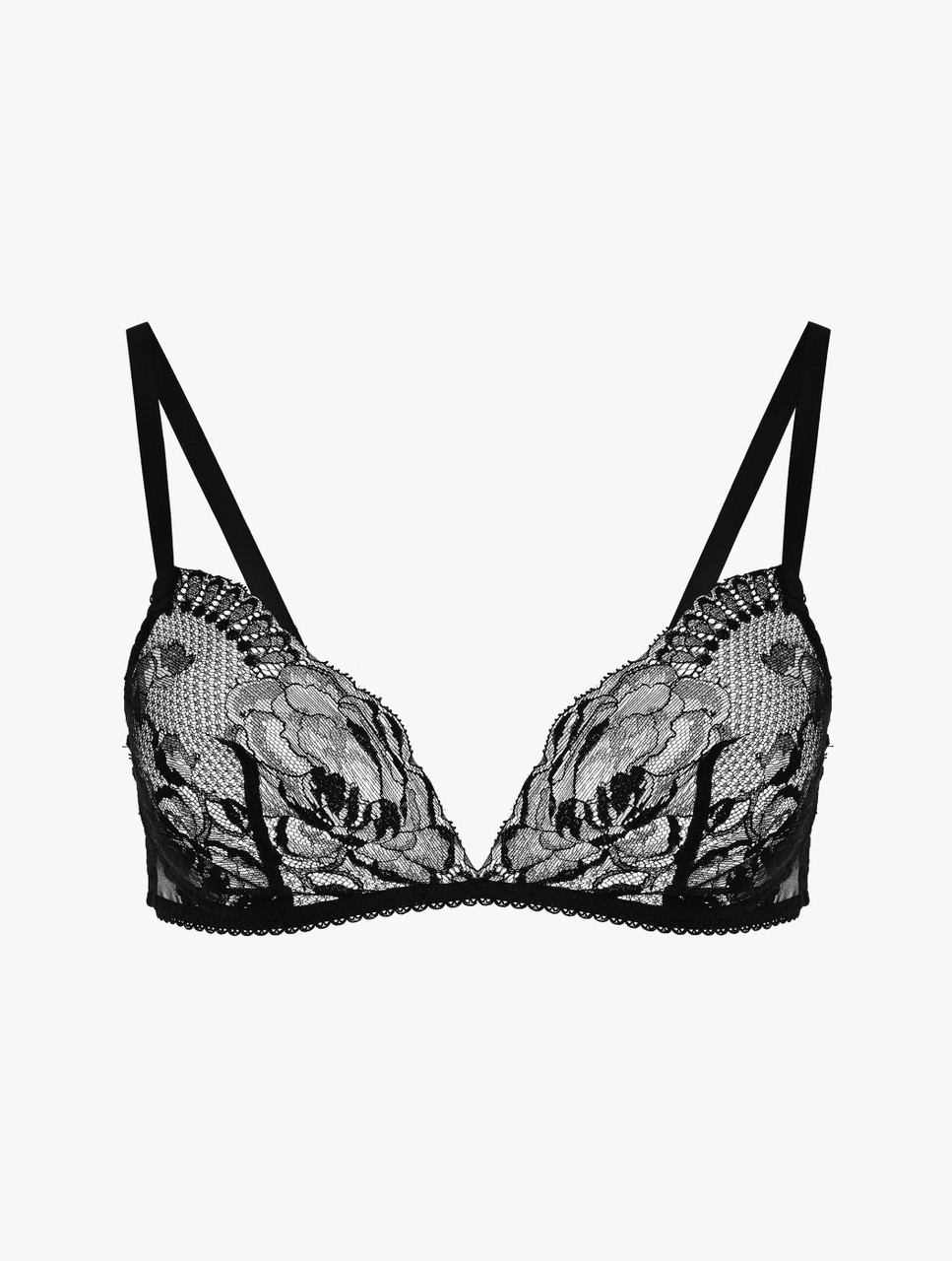 Luxury Lace Non-Wired Bra in Black