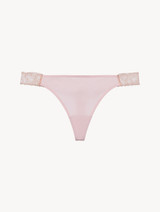 Lace thong in powder pink and sand_0