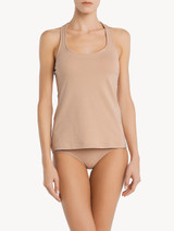 Nude cotton vest top_1