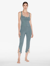 Cashmere Blend Ribbed Tank Top in Sleepy Dream with Frastaglio_2