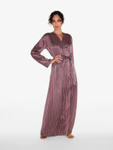 Silk striped long Robe_1