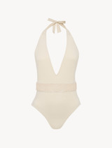 Swimsuit in Champagne with beading_0