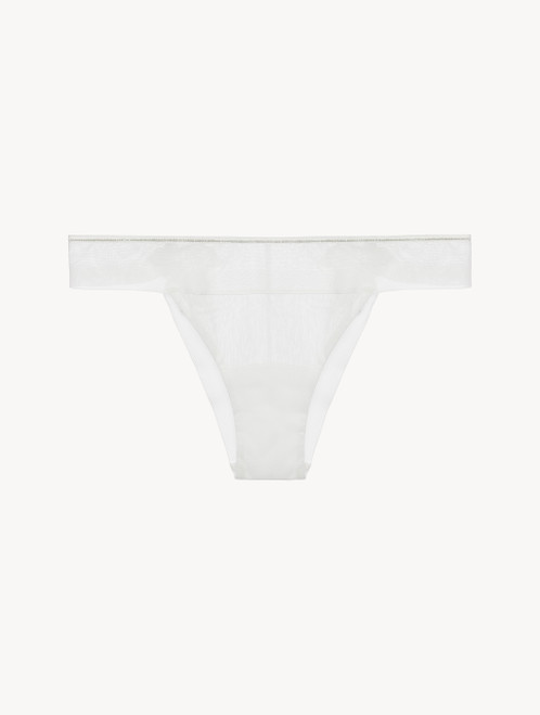 La Perla Brazilian  Brazilian brief in white stretch cotton - Womens <  Pechamps