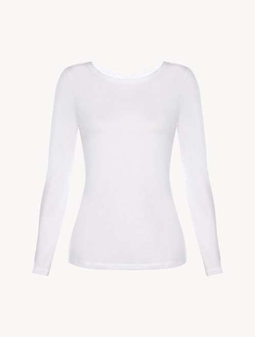 White cotton long-sleeved top_9