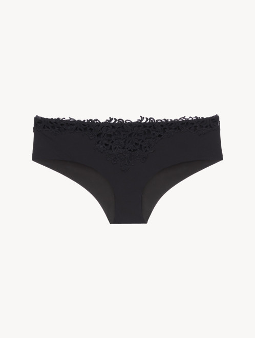 Black hipster briefs with macramé_2