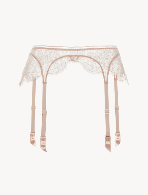 Off-white lace suspender belt