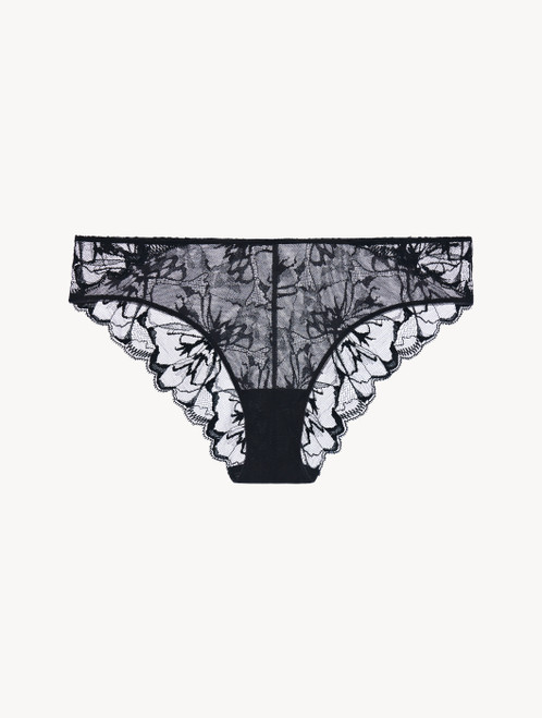 Black lace and tulle medium briefs