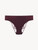 Brazilian Briefs in burgundy stretch viscose and tulle