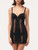 Slip Dress in black stretch tulle_1