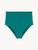 High-waisted bikini briefs in Evergreen with lace-up detail_0