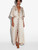 Rose Beige long silk robe with  macramé_1