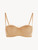 Nude Lycra strapless bandeau bra with Chantilly lace_0
