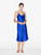 Silk midi nightgown in electric blue_1