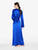 Silk long robe in electric blue_2