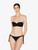 Bandeau Bikini Top in Black with beading_3