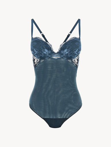 Luxury Lace Bodysuit in Dark Blue | La Perla