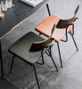 Industrial Minimalist Leather Dining Chair