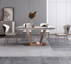 Luxe Grey Sintered Stone Dining Table