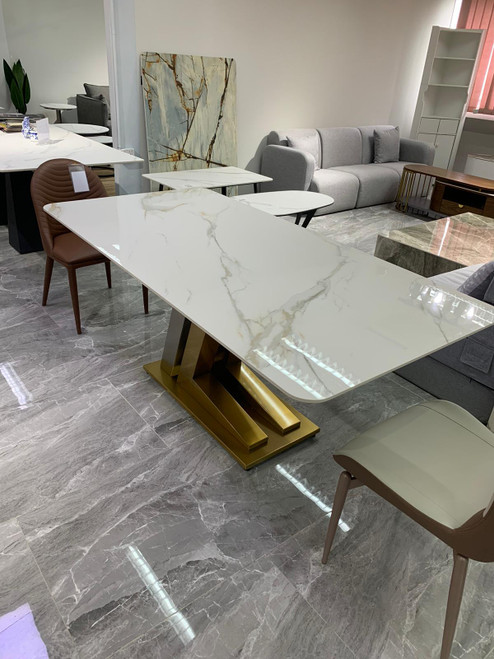B023-L113 CASS GOLD Sintered Stone Dining Table