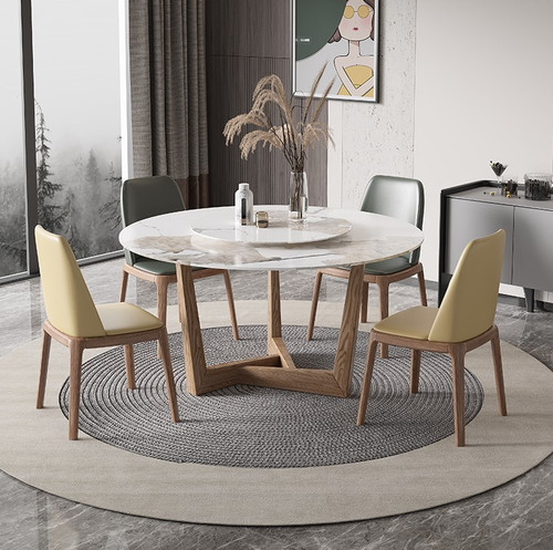 Modern Wooden Base Sintered Stone Dining Table