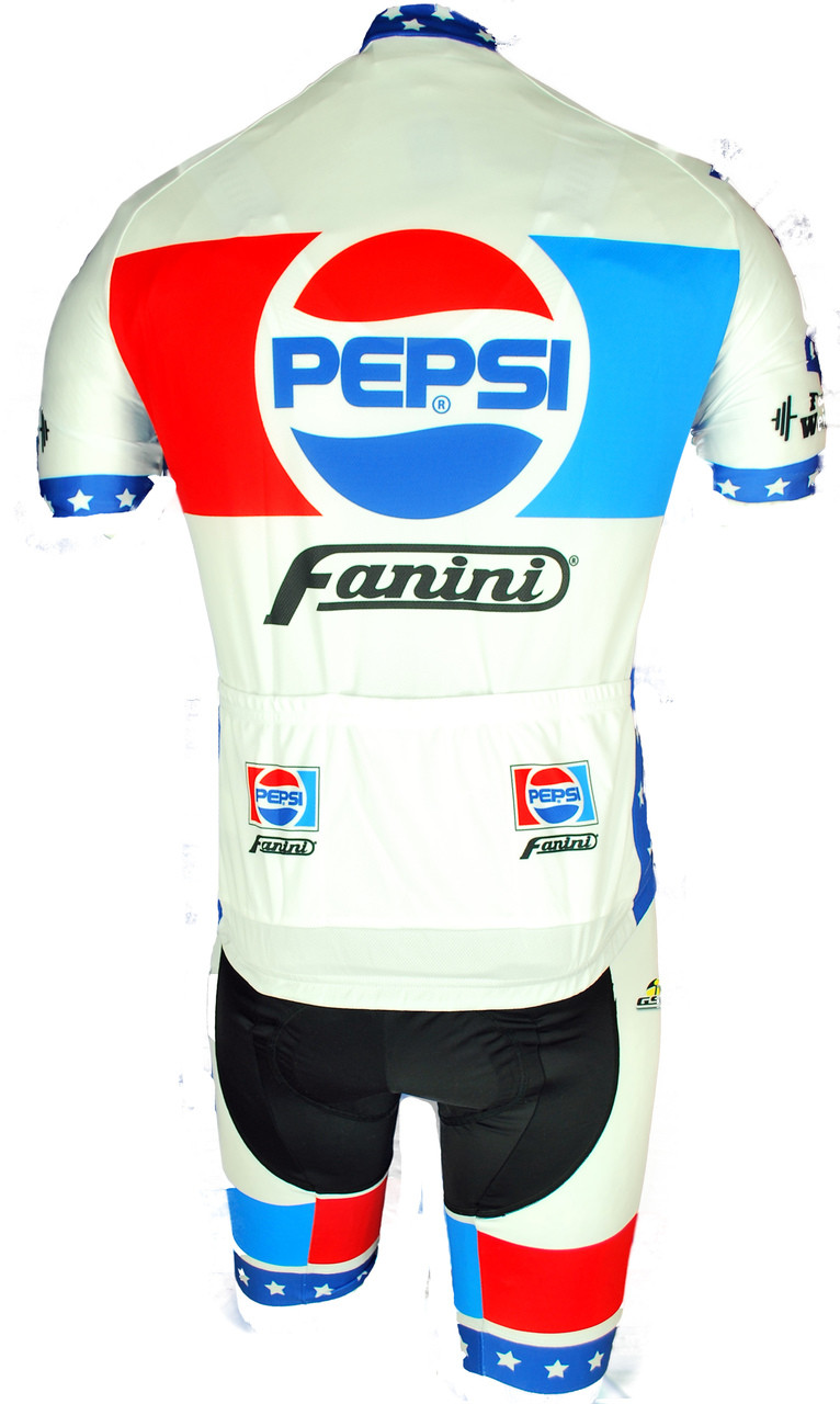 PEPSI×FANINI ビンテージ自転車ジャージ M相当 Vintage Pepsi Cola Fanini Jersey | Official Pro Team Cycling
