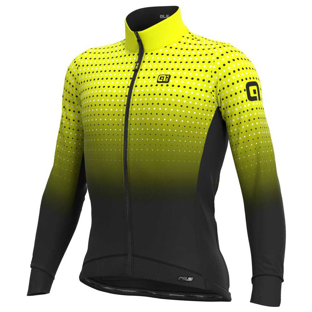 ALE' Bullet DWR PRS Yellow Long Sleeve Jersey. | Cycling Winter