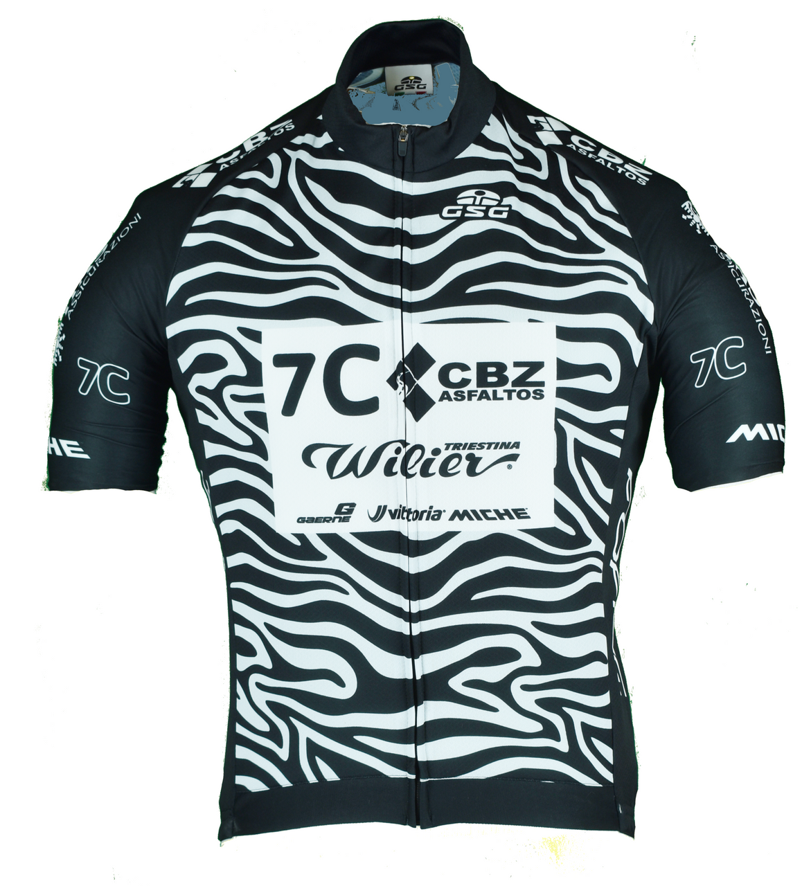 Wilier 7C Force team サイクルジャージ上下セット Wilier 7C Force Zebra Jersey | Official Pro Team Cycling