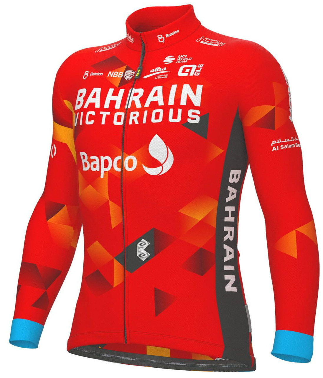 2022 Bahrain Victorious Red Long Sleeve Jersey. | Cycling Winter