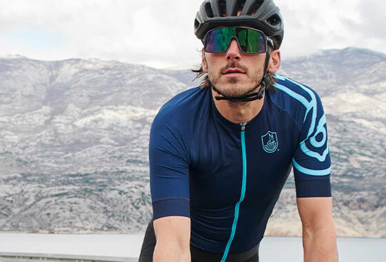 Campagnolo サイクルジャージ 青 Campagnolo Neon Blue Jersey | italian Cycling Jerseys